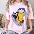 Coraline Black Cat Cutie Horror Cor.Ralinee Movies - Adult & Kids T-Shirts, Sweatshirts & Hoodies apparel design preview 1