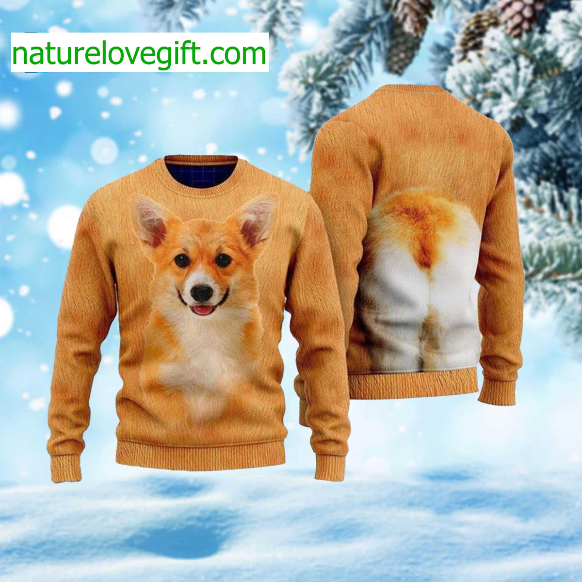 Corgi Dog Ugly Christmas Sweater - Holiday Gift product image