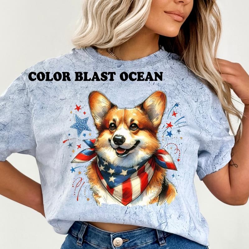 Corig Patriotic Dog Relaxed Fit Printed USA - Adult & Kids T-Shirts, Sweatshirts & Hoodies apparel design preview 1