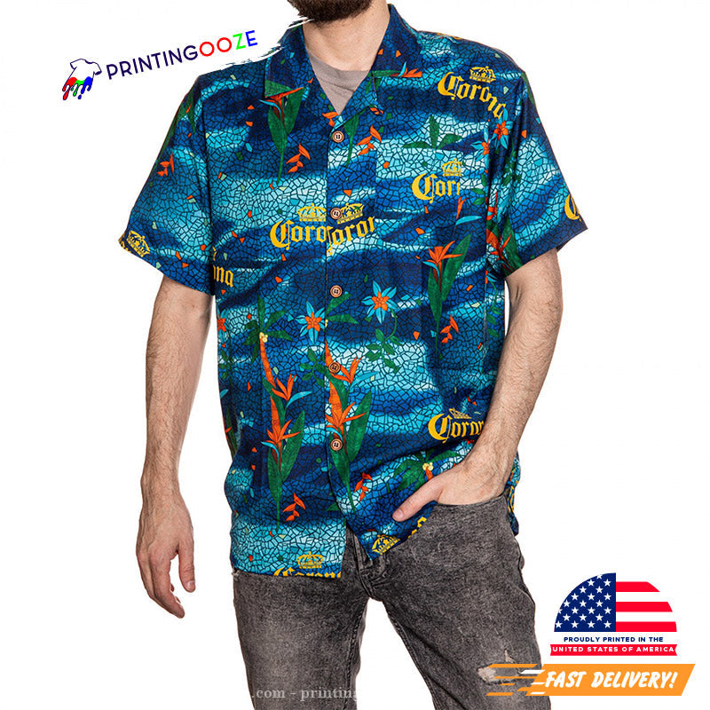 Corona Beer Logo Hawaiian - Adult & Kids T-Shirts, Sweatshirts & Hoodies apparel design preview 1