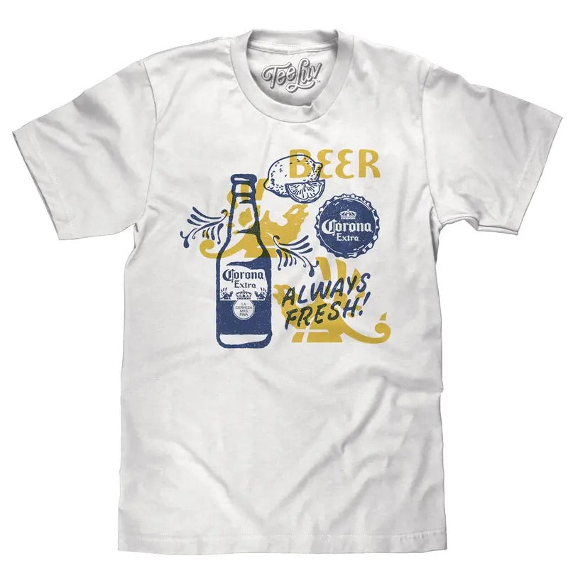 Corona Extra Always Fresh White - Adult & Kids T-Shirts, Sweatshirts & Hoodies apparel design preview 1