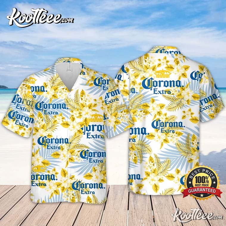Corona Flowers Pattern Beer Lover Hawaiian - Adult & Kids T-Shirts, Sweatshirts & Hoodies apparel design preview 1