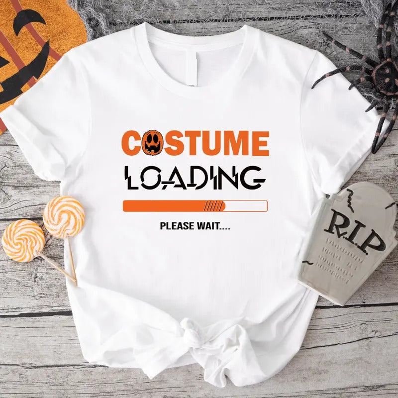 Costume Loading Please Wait Funny Halloween Party - Adult & Kids T-Shirts, Sweatshirts & Hoodies apparel design preview 1