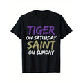 [Cotton Gamer Tiger Saturday Saint Sunday Printed - Adult & Kids T-Shirts, Sweatshirts & Hoodies apparel design preview 1