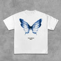 Cotton Shadow Skeleton Butterfly Short Sleeved Y2k - Adult & Kids T-Shirts, Sweatshirts & Hoodies apparel design preview 1
