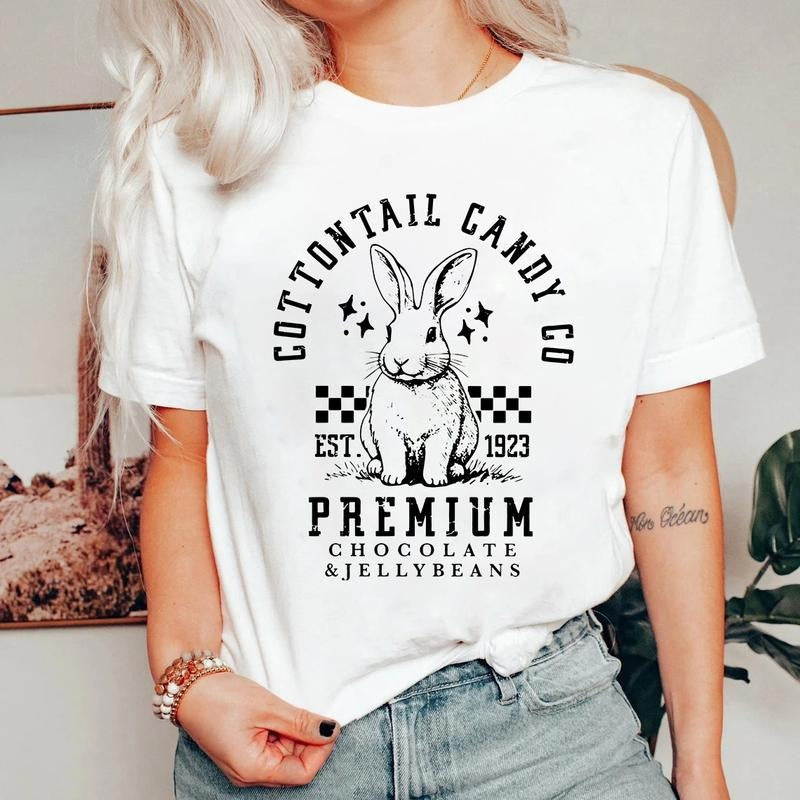 Cottontail Candy Company Easter Day Cute Bunny - Adult & Kids T-Shirts, Sweatshirts & Hoodies apparel design preview 1