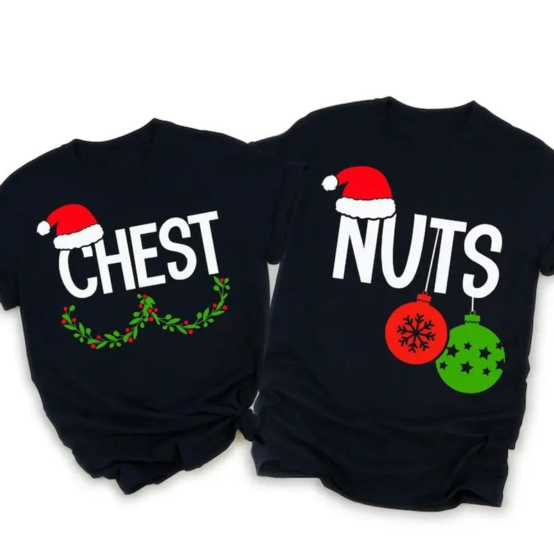 Couples Funny Couple Chest Nuts Boyfriend Husband - Adult & Kids T-Shirts, Sweatshirts & Hoodies apparel design preview 1