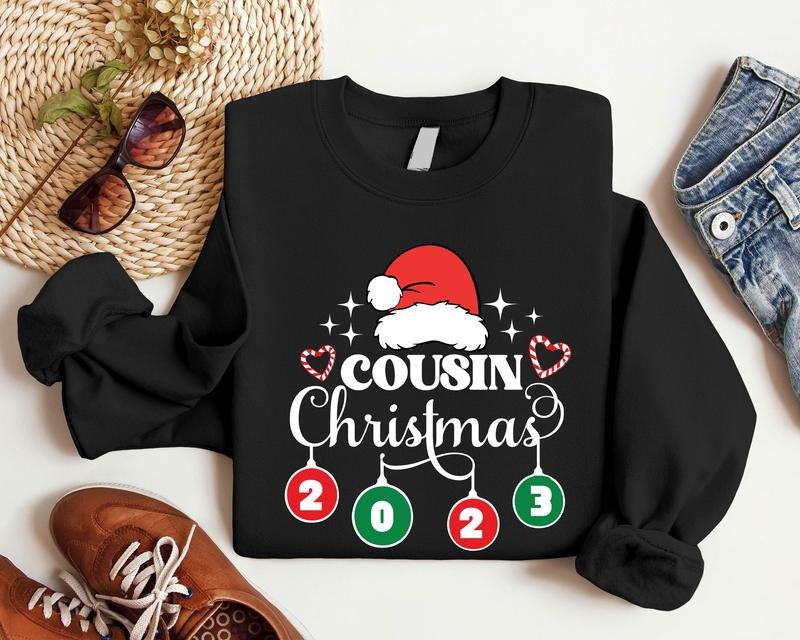 Cousin 2023 Cousins Crew Winter Big Family Matching - Adult & Kids T-Shirts, Sweatshirts & Hoodies apparel design preview 1