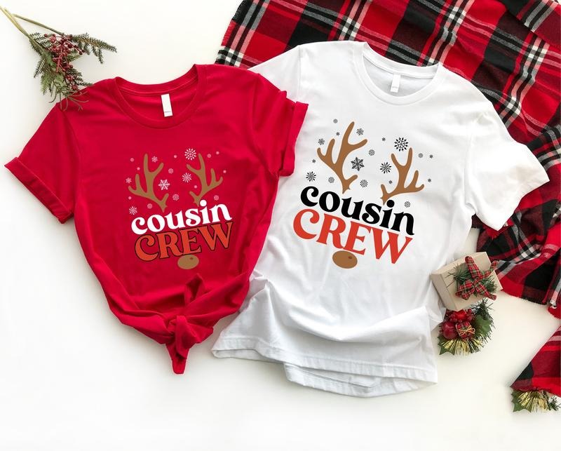 Cousin Crew Matching 2023 Xmas Family Gathering Squad - Adult & Kids T-Shirts, Sweatshirts & Hoodies apparel design preview 1