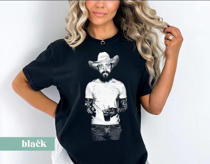 Cowboy Post Country Malone Western Concert Festival - Adult & Kids T-Shirts, Sweatshirts & Hoodies apparel design preview 1