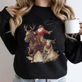 Cowboy Santa Western Roping Country Cowgirl Wrangling - Adult & Kids T-Shirts, Sweatshirts & Hoodies apparel design preview 1