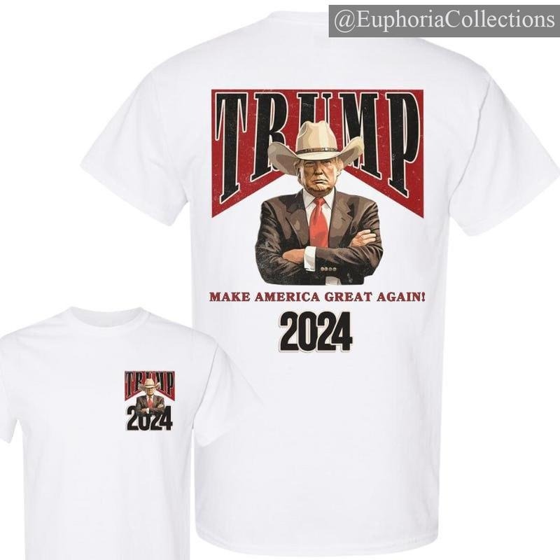 Cowboy Western Make America Great #Trump Daddy 2 Side - Adult & Kids T-Shirts, Sweatshirts & Hoodies apparel design preview 1