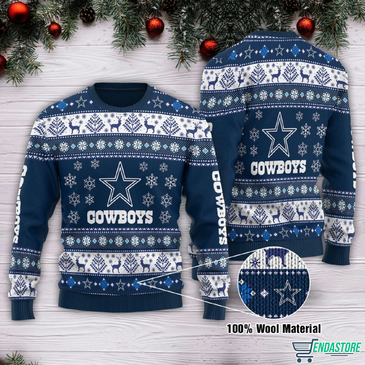 Cowboys All Over Print 3D 3D Christmas Sweater - Holiday Gift product image