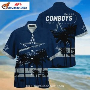 Cowboys Hawaiian Dark Palm Tree Beach Sunset - Adult & Kids T-Shirts, Sweatshirts & Hoodies apparel design preview 1