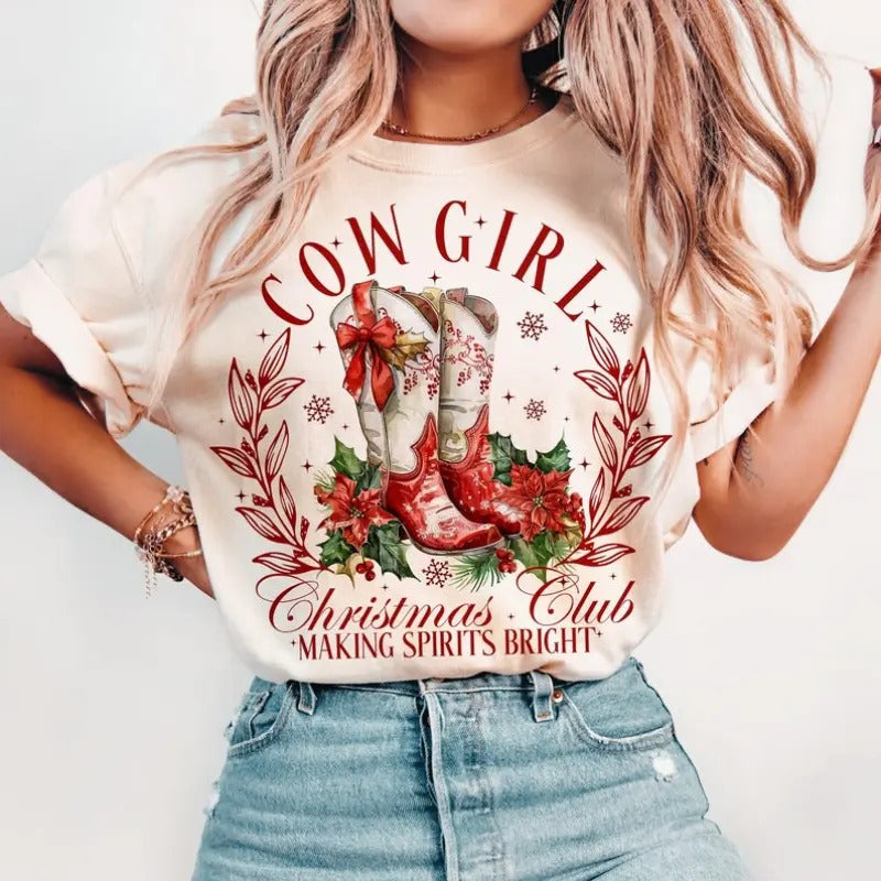 Cowgirl Club Season Small Town Girl Funny Retro - Adult & Kids T-Shirts, Sweatshirts & Hoodies apparel design preview 1