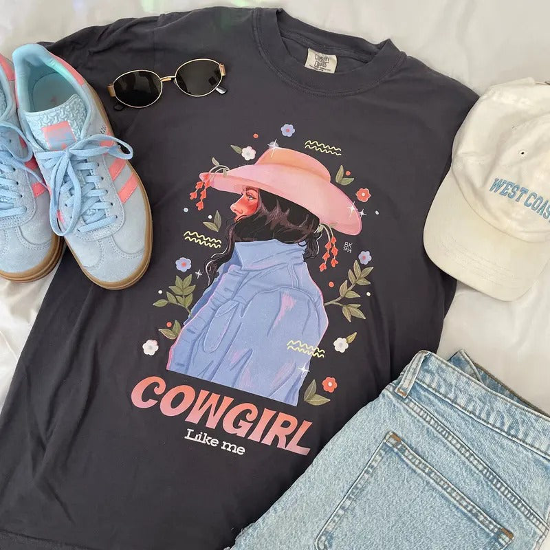 Cowgirl Like Me Her - Adult & Kids T-Shirts, Sweatshirts & Hoodies apparel design preview 1