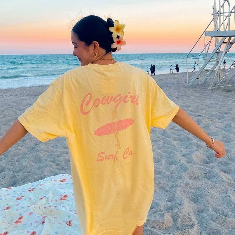Cowgirl Surf Co. Coastal Beach Days Comfort Cotton - Adult & Kids T-Shirts, Sweatshirts & Hoodies apparel design preview 1