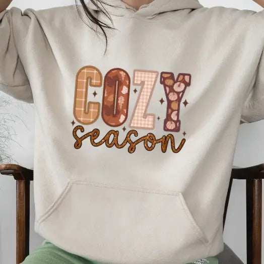 Cozy Season Feaux Ebroidered Autumn Casual Comfort - Adult & Kids T-Shirts, Sweatshirts & Hoodies apparel design preview 1
