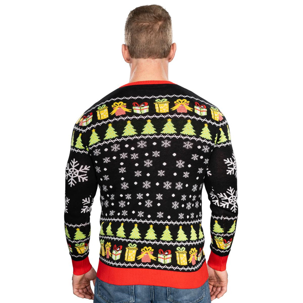 Crack Deez Nuts Nutcracker Santa Knitted Ugly Christmas Sweater - Holiday Gift product image 3