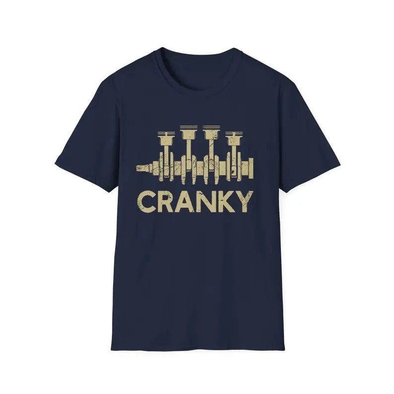 Cranky Car Engine Crankshaft Funny Cars Lover Guy - Adult & Kids T-Shirts, Sweatshirts & Hoodies apparel design preview 1