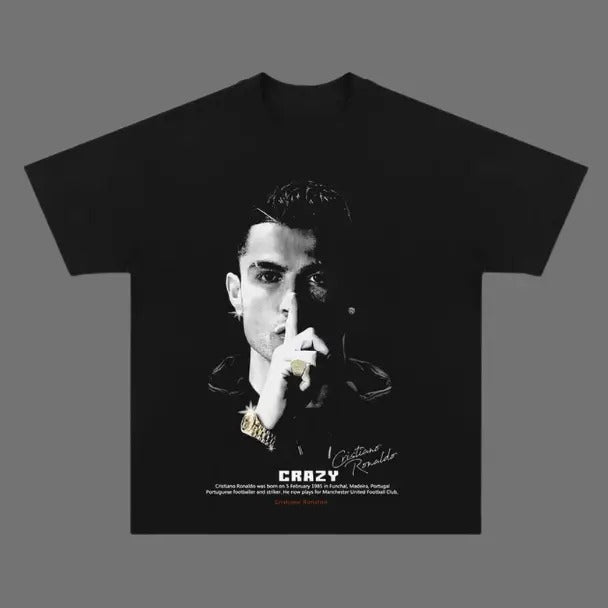 Crazy Ronaldo Vintage Soccer Sport Menswear - Adult & Kids T-Shirts, Sweatshirts & Hoodies apparel design preview 1