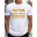 Crazy Uncle Warning G500 Pure Cotton Comfort Fit Made - Adult & Kids T-Shirts, Sweatshirts & Hoodies apparel design preview 1