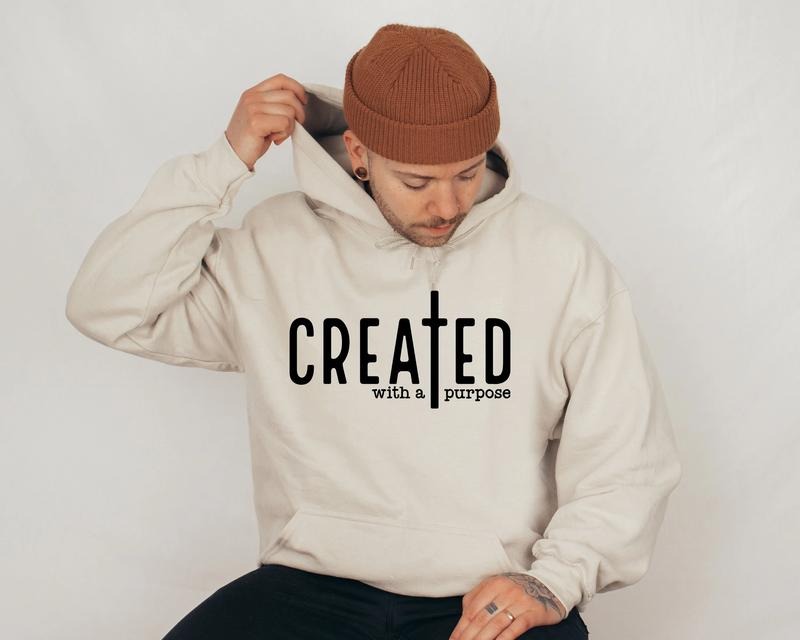 Created Purpose Faith Bible Saying Quotes Verse - Adult & Kids T-Shirts, Sweatshirts & Hoodies apparel design preview 1