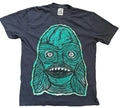 Creature Head Woodcut Appliqued Hand Printed Menswear - Adult & Kids T-Shirts, Sweatshirts & Hoodies apparel design preview 1
