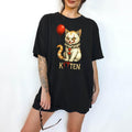 Creepy Kitten Funny Comfortable Hallowen - Adult & Kids T-Shirts, Sweatshirts & Hoodies apparel design preview 1