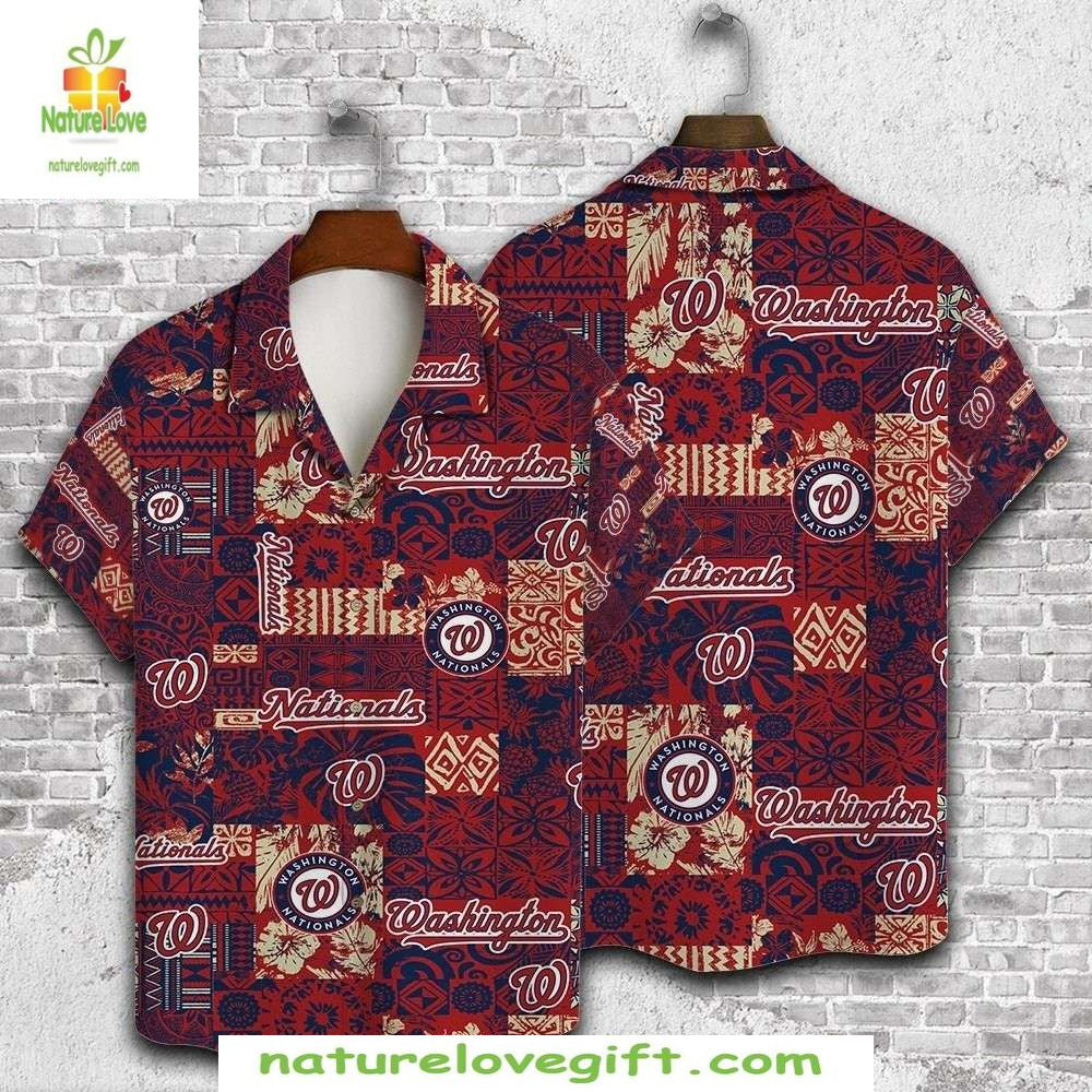 Washington Nationals Hawaiian Aloha Heritage Tropical - Adult & Kids T-Shirts, Sweatshirts & Hoodies apparel design preview 1