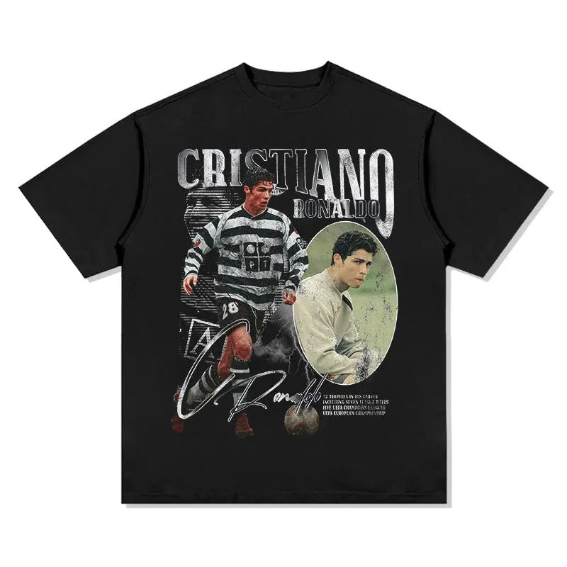 Cristiano Ronaldo Vintage Bootleg - Adult & Kids T-Shirts, Sweatshirts & Hoodies apparel design preview 1
