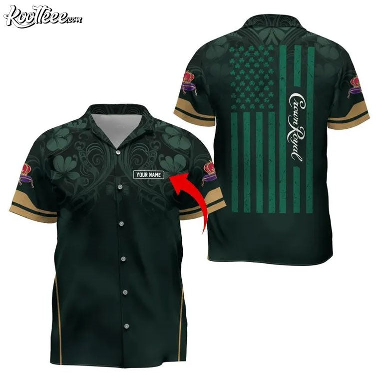Crown Royal US Flag Saint Patrick's Day Custom - Adult & Kids T-Shirts, Sweatshirts & Hoodies apparel design preview 1