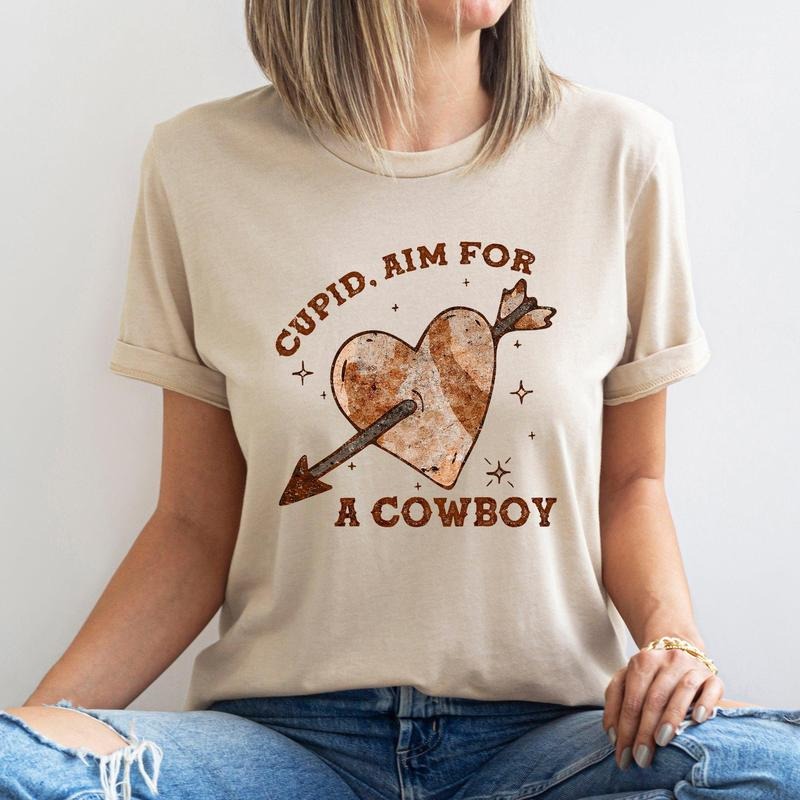 Cupid Aim Cowboy Heart Western Country Super Soft - Adult & Kids T-Shirts, Sweatshirts & Hoodies apparel design preview 1