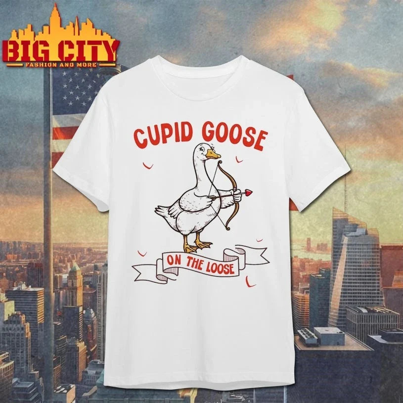 Cupid Goose Valentine’s Day 2026 - Adult & Kids T-Shirts, Sweatshirts & Hoodies apparel design preview 1