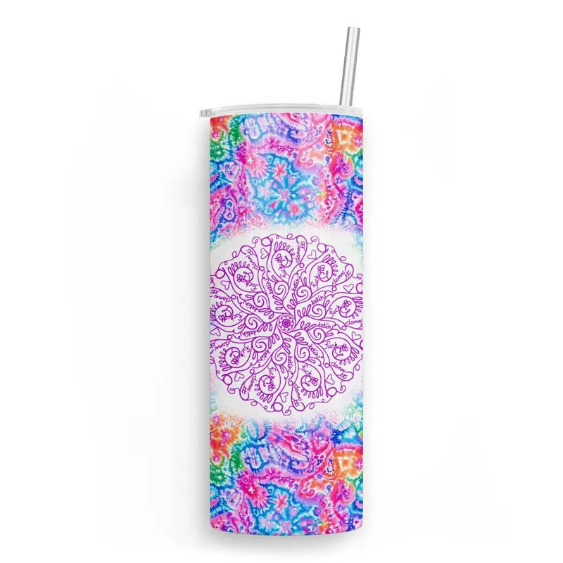 Curse Word Mandala 20 Oz Skinny Tumbler - Adult & Kids T-Shirts, Sweatshirts & Hoodies apparel design preview 1