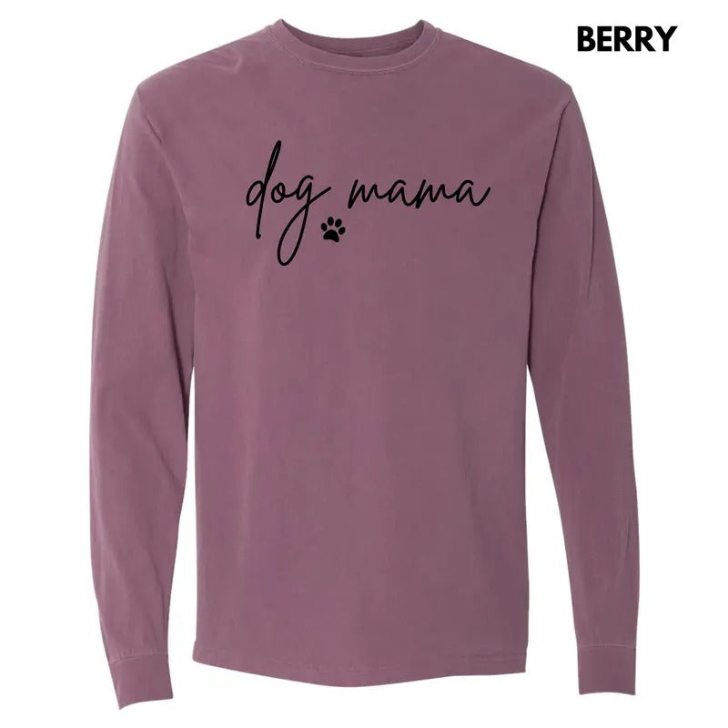 Cursive Dog Mama Comfort Colors 'NLB' - Adult & Kids T-Shirts, Sweatshirts & Hoodies apparel design preview 1