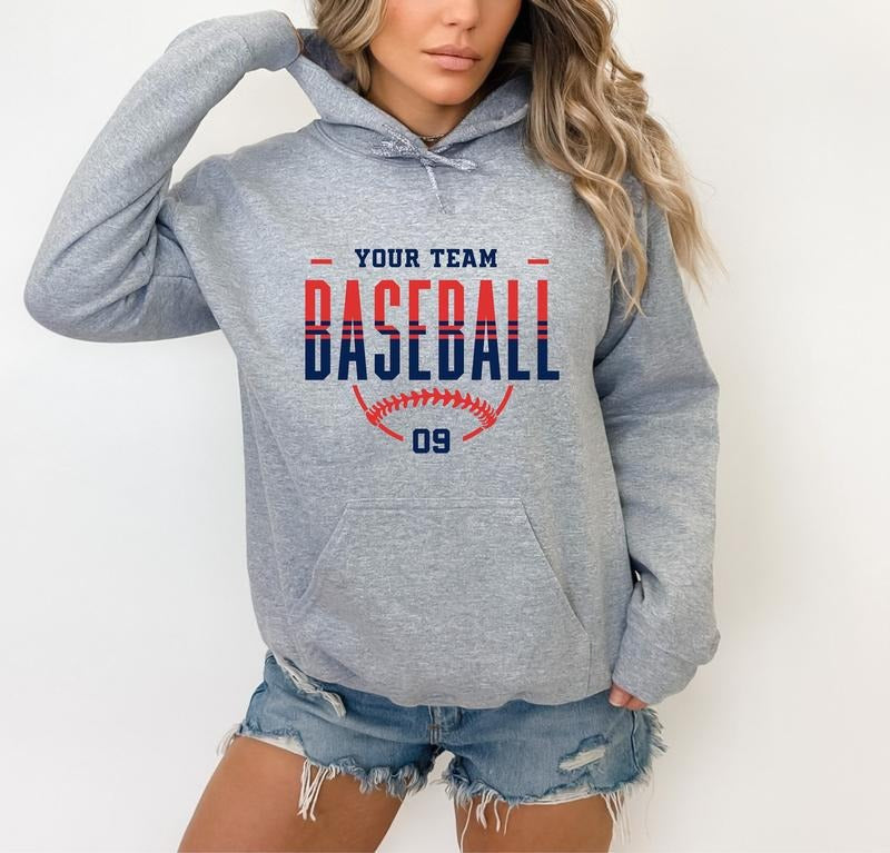 Custom Baseball Personalized Team Name Game Day - Adult & Kids T-Shirts, Sweatshirts & Hoodies apparel design preview 1