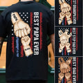 Custom Best Dad Ever Raised Fist Bump Customized - Adult & Kids T-Shirts, Sweatshirts & Hoodies apparel design preview 1