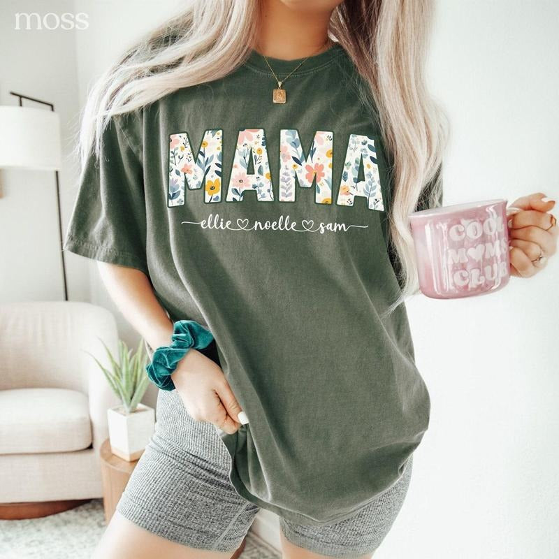 Custom Comfort Colors Mama Retro Personalized Gram - Adult & Kids T-Shirts, Sweatshirts & Hoodies apparel design preview 1