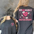 Custom Emergency Department Valentine Er Nurse - Adult & Kids T-Shirts, Sweatshirts & Hoodies apparel design preview 1