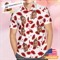 Custom Face All Over Print Funny Red Lips Hawaiian - Adult & Kids T-Shirts, Sweatshirts & Hoodies apparel design preview 1