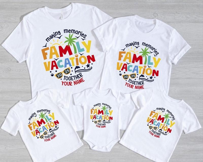 Custom Family Name Vacation 2025 Making Memories - Adult & Kids T-Shirts, Sweatshirts & Hoodies apparel design preview 1