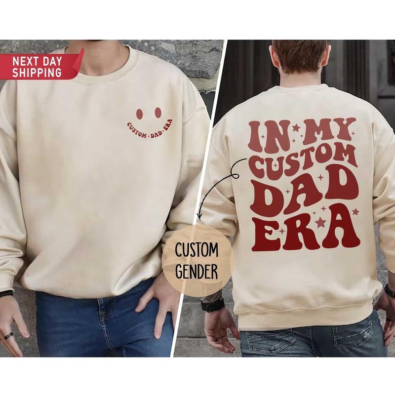 Custom Gender Dad Dads Club New My Era Expecting - Adult & Kids T-Shirts, Sweatshirts & Hoodies apparel design preview 1