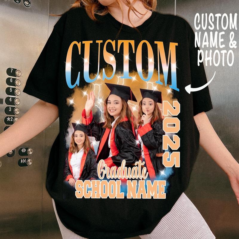 Custom Graduation Bootleg Class 2025 Personalized - Adult & Kids T-Shirts, Sweatshirts & Hoodies apparel design preview 1