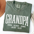 Custom Grandpa Grandkids Names Customized Grandparent - Adult & Kids T-Shirts, Sweatshirts & Hoodies apparel design preview 1