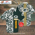 Custom Green Bay Packers Floral Stripe Hawaiian - Adult & Kids T-Shirts, Sweatshirts & Hoodies apparel design preview 1