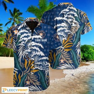 Custom Houston Astros Team MLB Baseball Hawaiian - Adult & Kids T-Shirts, Sweatshirts & Hoodies apparel design preview 1