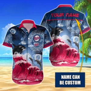 Custom MLB Minnesota Twins Special Hawaiian Design - Adult & Kids T-Shirts, Sweatshirts & Hoodies apparel design preview 1