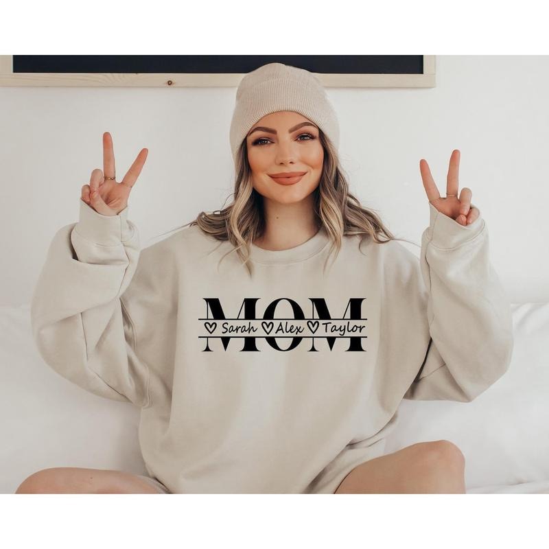 Custom Mama Kid Name Personalized Mom Minimalist - Adult & Kids T-Shirts, Sweatshirts & Hoodies apparel design preview 1