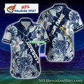 Custom Name Blue Floral Dallas Cowboys Tropical - Adult & Kids T-Shirts, Sweatshirts & Hoodies apparel design preview 1
